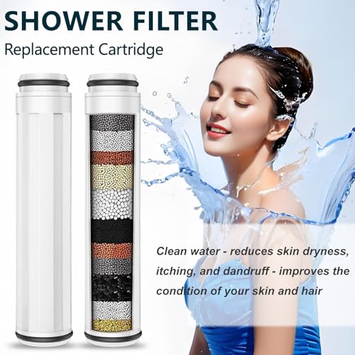 4 PACK Replacement Filter Replacement Shower Head Filter Cartridge Compatible with FEELSO Handheld Showerhead (4 Count)
