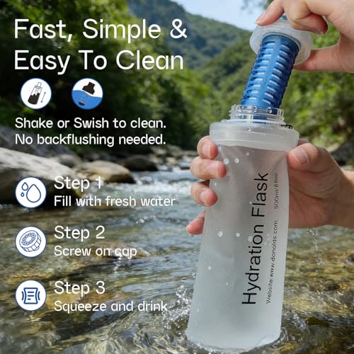 1.0L Collapsible Water Filter Bottle