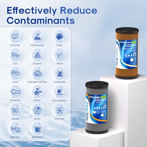 2 Stage 10" x 4.5" Whole House Carbon Water Filter Set (2 Count)