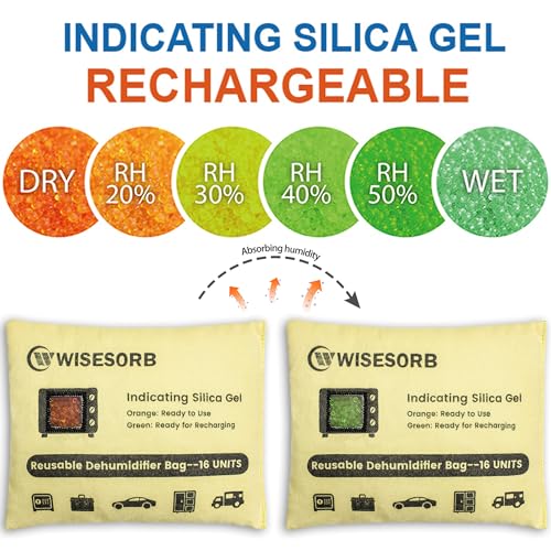 6 Pack 240G Reusable Silica Gel Desiccant Dehumidifier Bags