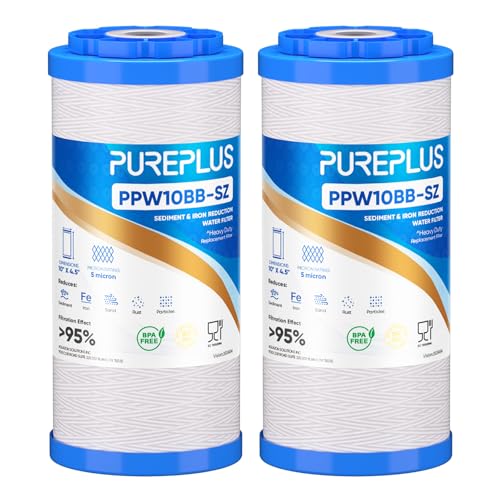 10"×4.5" String Wound Sediment Filter Compound With Iron Reducing Filter (2 Count)