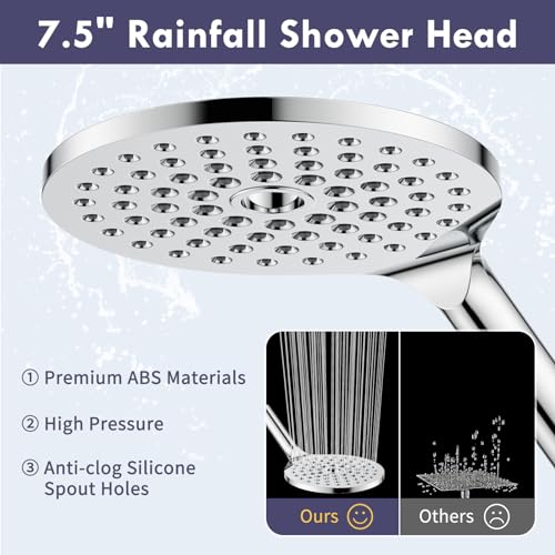 Modern Dual Shower Head with Handheld Spray