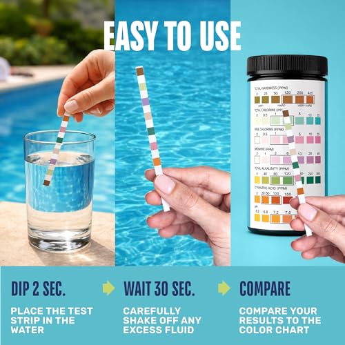 Pool Test Strips for Pools and Spas