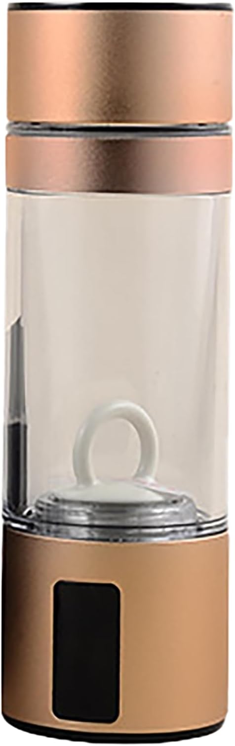 High-Concentration Portable Hydrogen Water Bottle Generator – 230ml Smart Rechargeable PEM Hydrogen Water Machine | Molecular Hydrogenated Water Cup for Travel, Office, Fitness Gold