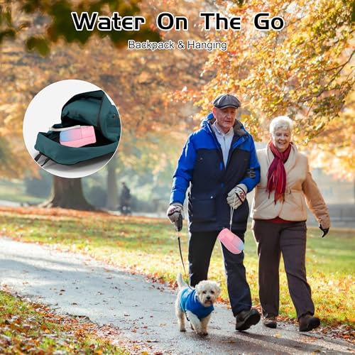 Portable Dog Water Bottle 10oz Pink