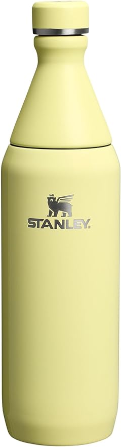 Stanley All Day Slim Bottle 20 oz | Twist off Lid with Leakproof Seal | Slim Design for Travel and Gym | Insulated Stainless Steel Water Bottle | BPA-Free | Pomelo Gloss
