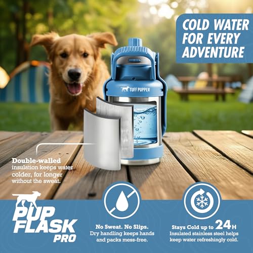 PupFlask Pro Portable Insulated Dog Water Bottle (50 Fl Oz)