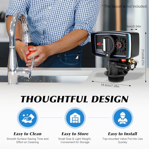 Water Softener Control Head Timer Water Softener Control Valve 110V 3W Backwash Head 12 Day Timer Valve Replacement Softener Valve For Filter Resin Tanks
