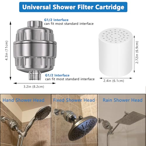 Shower Filter for Hard Water with 1pcs 25 (2 Count)