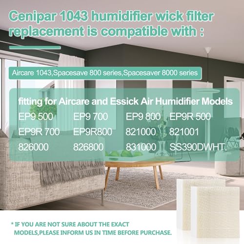 1043 Humidifier Wick Filter Replacement for Es (2 Count)