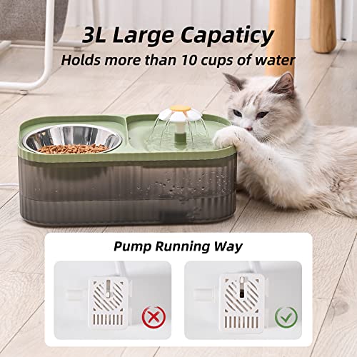Cat Water Fountain and Food Bowl