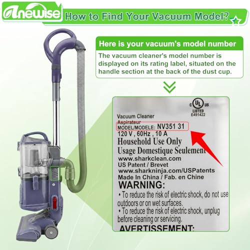 Filter Replacement for Shark Navigator Lift Away Deluxe Professional Vacuum ZU503AMZ NV350 NV351 NV352 NV355 NV357 NV360 NV370 UV440 UV540