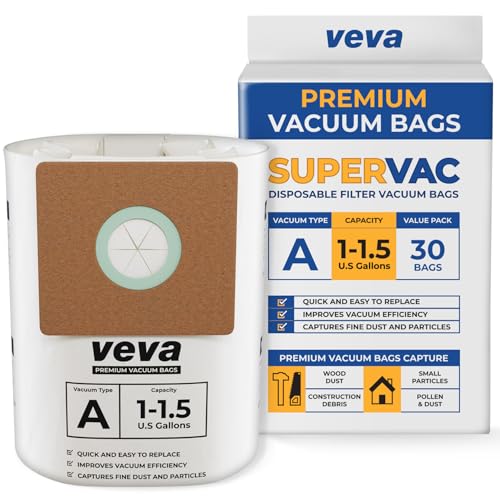 1 1.5 Gallon Filter Bags for Shop Vac Vacuum (30 Count)