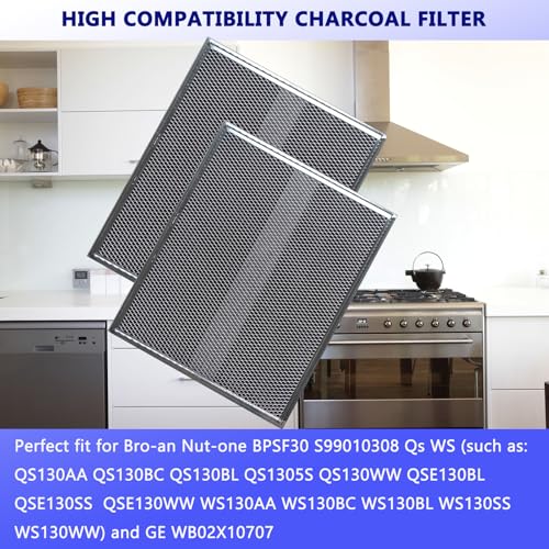 2 Pack S99010308 BPSF30 for Allure Range Hood Charcoal Filters 10.8"x13.3"