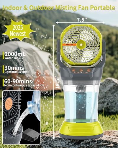 Portable Misting Fan with 30000mAh Battery Fan