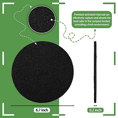 16 Pack Charcoal Filter for Compost Bin Kitchen (16 Count)