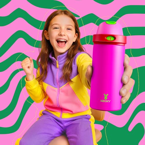 2 Pack 18 oz Insulated Kids Water Bottle for Gym (2 Count)