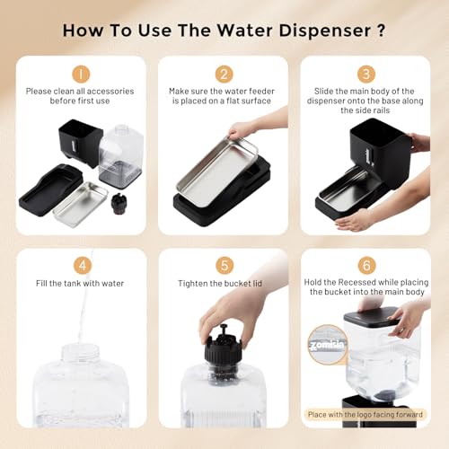 Automatic Dog Water Dispenser 8L with Stainless Steel Bowl