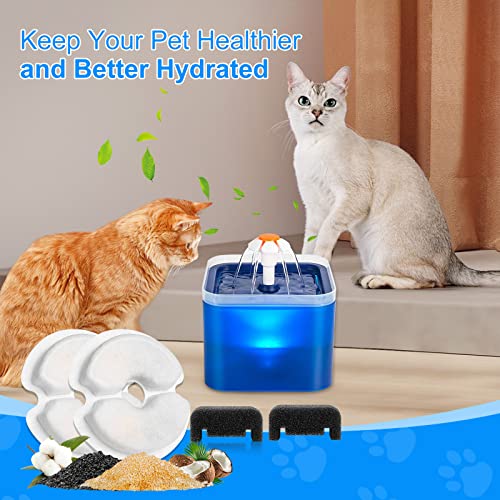 10+10 Pcs Cat Water Fountain Filters Fit for 67oz (20 Count)