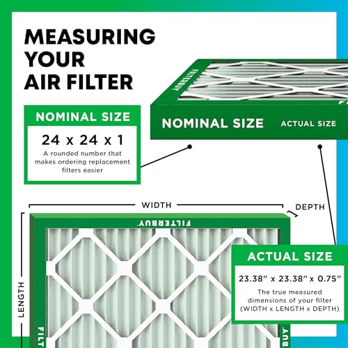 24x24x1 Air Filter MERV 11 Pet & Allergy Defense