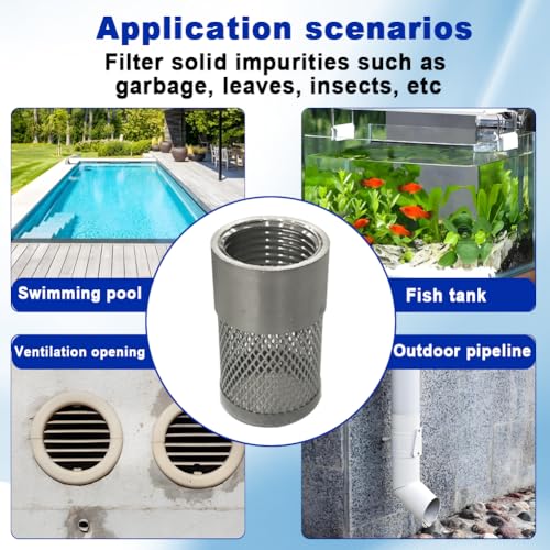 1 2" inch SUS304 Stainless Steel Filter Head with Internal Thread Diameter of 20mm Connected to DN15 1
