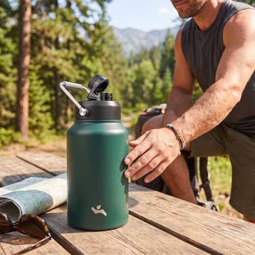 64 oz Insulated Stainless Steel Water Bottle Jug with Handle