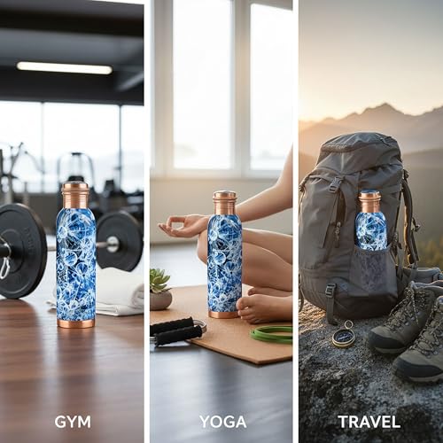 Pure Printed Copper Water Bottle 32 oz