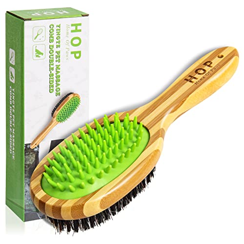 Short Hair Dog Brush for Detangling and Shedding Coats