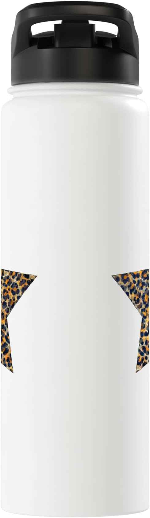 Star Shape - Cute Cheetah Leopard Print Graphic Stainless Steel Insulated Water Bottle