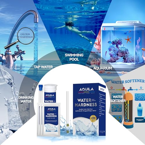 Water Hardness Test Strips Kit for Home Drinking Water and Pool Spa 200CT (200 Count)