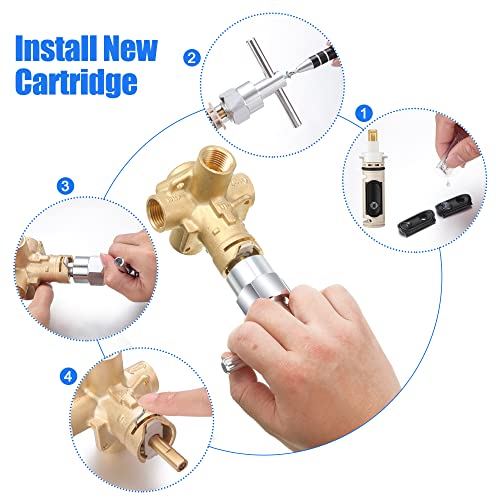 1 Pack 1222 Replacement Cartridge Compatible with Moen with Puller