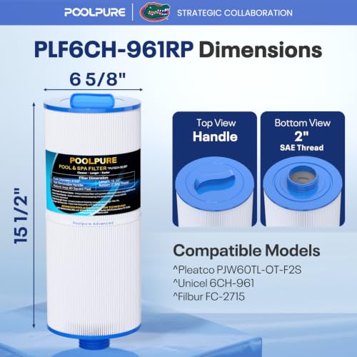 J300 Removable Handle Spa Filter Replaces Jacuzzi Prem J300