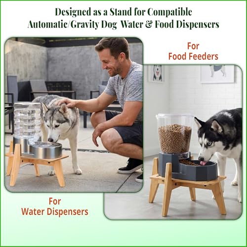 Dog Water and Food Dispenser Stand for Large Dogs