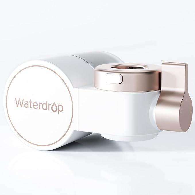 Waterdrop Water Filter for Sink Faucet 2.0, Bathroom Sink Water Filter Faucet for Skin, 0.01 Micron, Reduce Chlorine & Scale Control, BFT1 Water Softner(1 Filter Included)