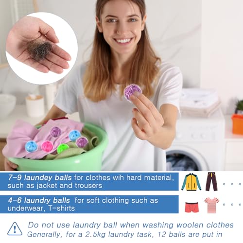 12 Pieces Pet Hair Remover for Laundry