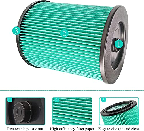 17912 & 9 17912 HEPA Vacuum Filter Compatible with Craftsman