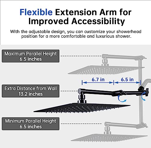 All Metal 10 Inches Rainfall Shower Head with Handheld Combo