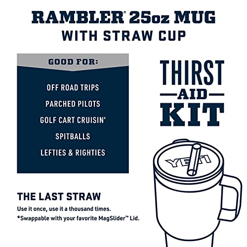 Rambler 25 oz Tumbler with Handle and Straw Lid