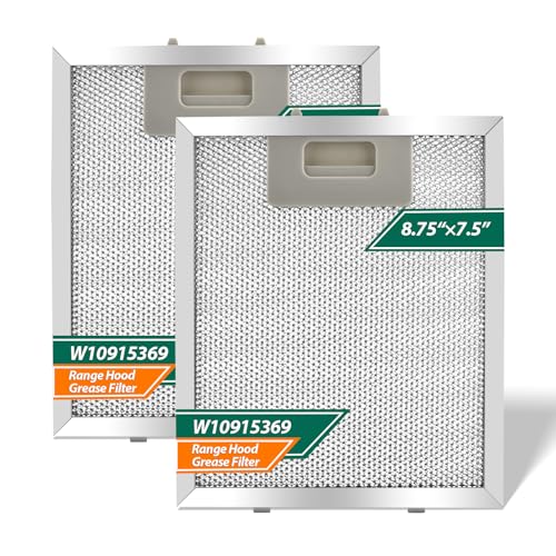 W10915369 Range Hood Filter 8.75 X 7.5 Inch Compatible with Whirlpool (2 Count)