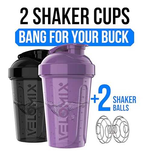 2 Pack 20oz Protein Shaker Bottle for Protein Mixes (2 Count)