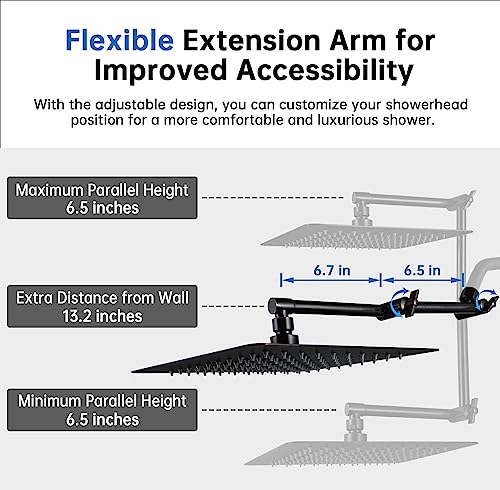 All Metal 10 Inches Rainfall Shower Head with Handheld Combo