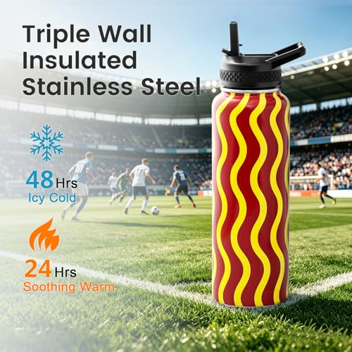 40 oz Insulated Water Bottle with Straw