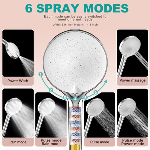 6“ Filtered Shower Head with Handheld