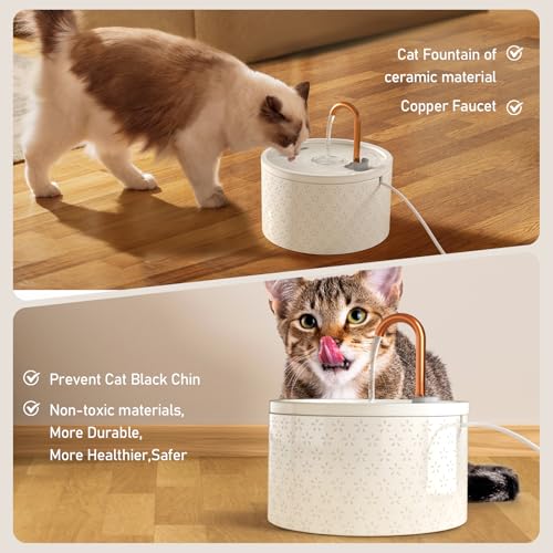 Ceramic Cat Water Fountain