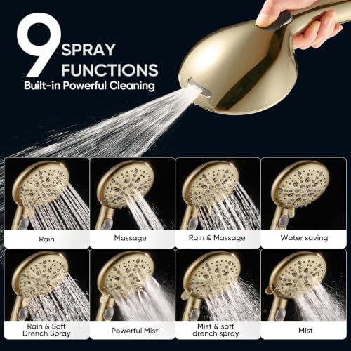 9 Spray Modes Handheld Shower Head
