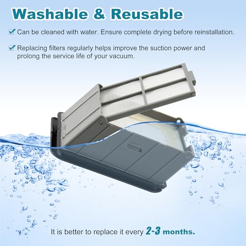 3930F 3882 HEPA Filter Replacement Compatible with Bissell CrossWave OmniForce Edge Cordless Multi (4 Count)