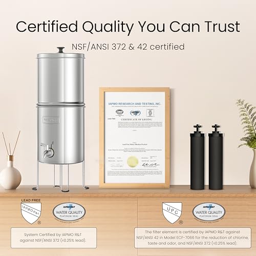 TK15-A-S Gravity Water Filter System, NSF/ANSI 42&372 Certified