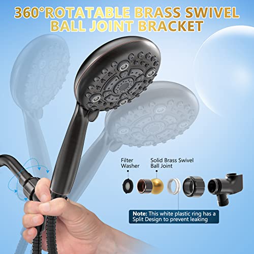 6 Spray Modes High Pressure Handheld Showerhead Set Upgraded