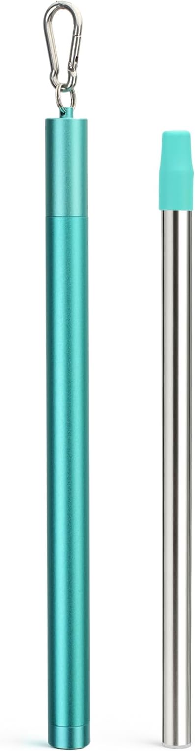 Sursip Portable Water Filter Straw Reusable Stainless Steel Outdoor Emergency Survival Gear for Camping & Hiking Travel Personal Water Purifier Filter Straw
