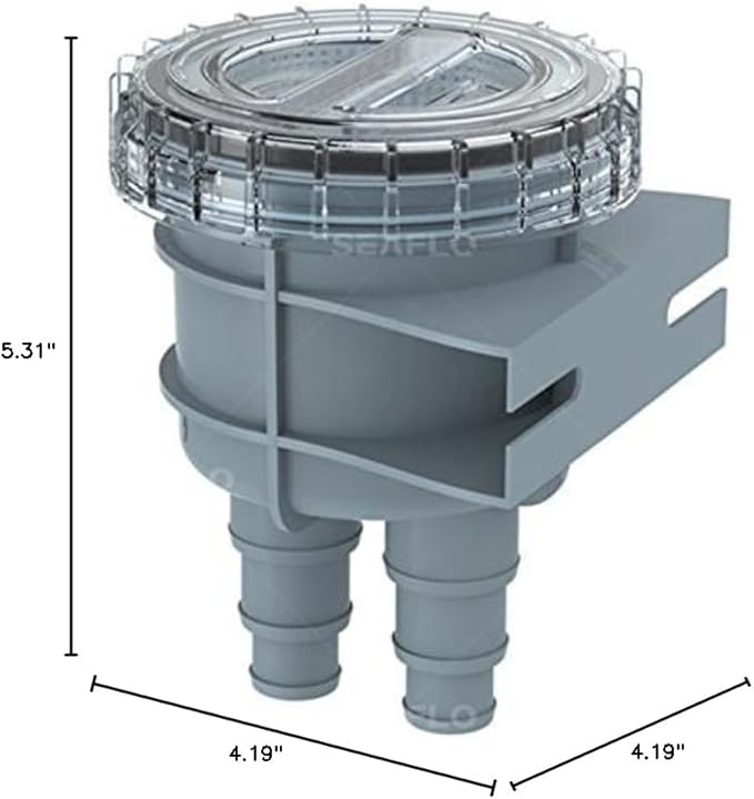 SEAFLO Raw Cooling Water Intake Basket Strainer for Seawater Marine & Boat